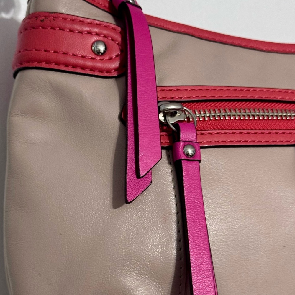 Coach Daisy Spectator Sand/Pink Leather Shoulder Bag 23951- READ - Picture 3 of 13